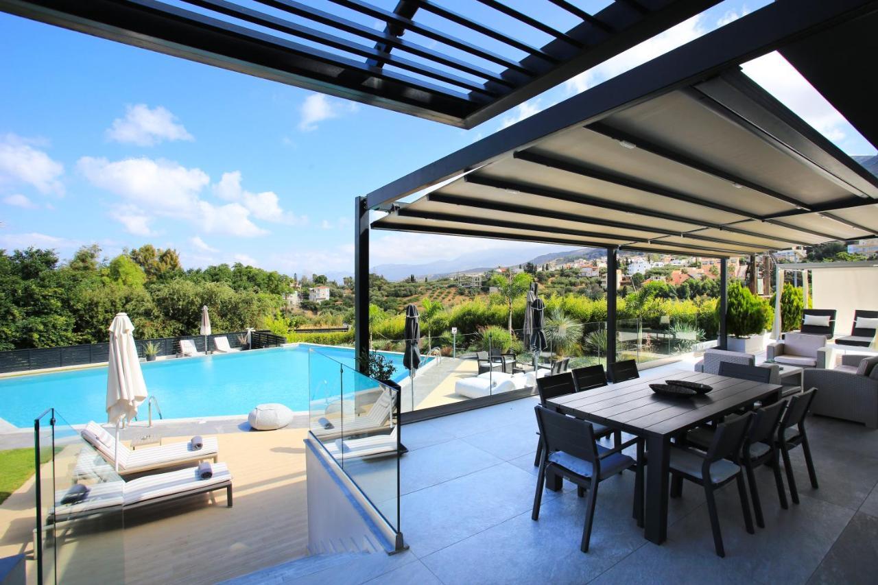 Orama Luxury Villa 4 Bedrooms With Private Pool Hersonissos  Ngoại thất bức ảnh
