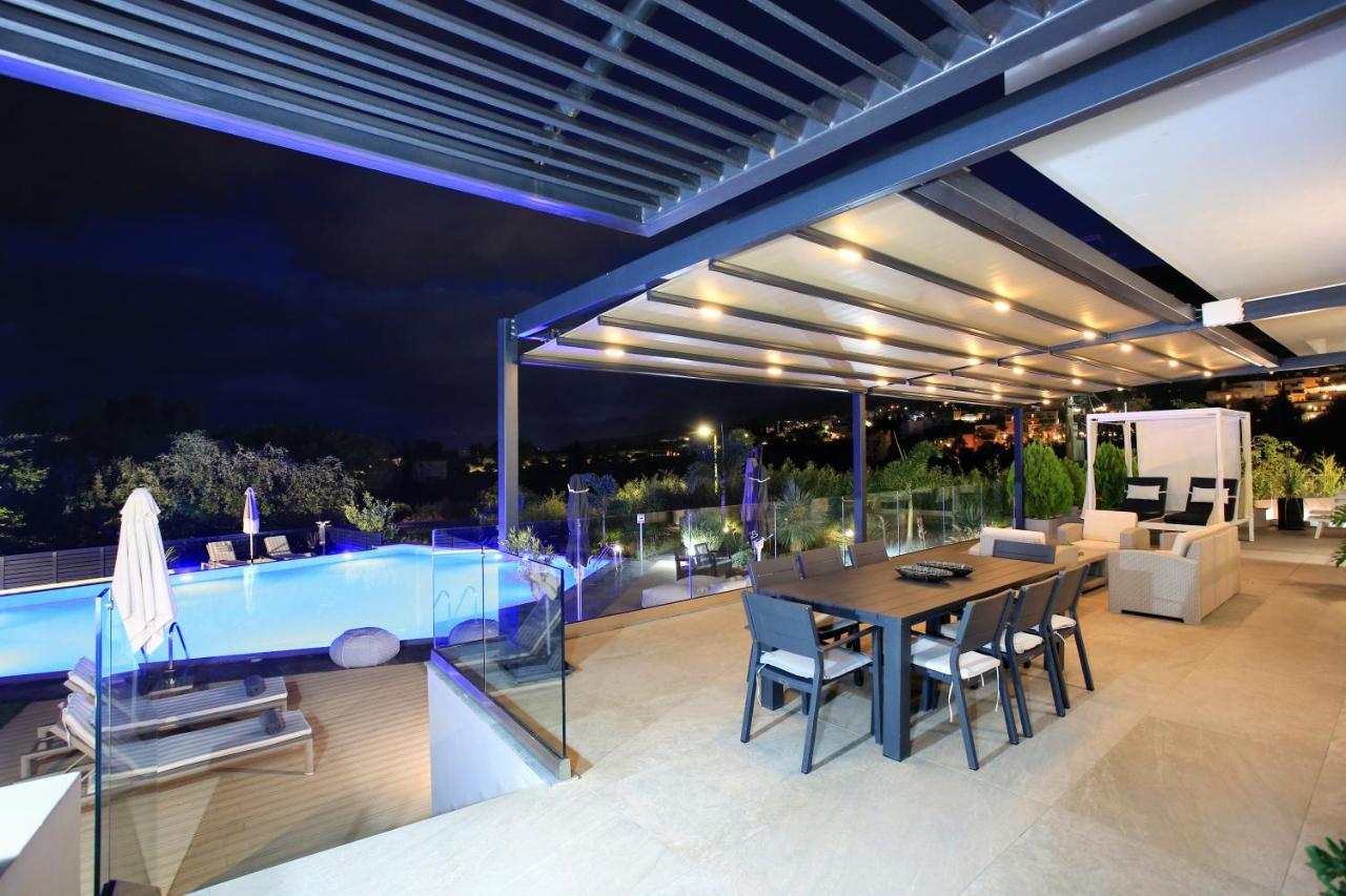 Orama Luxury Villa 4 Bedrooms With Private Pool Hersonissos  Ngoại thất bức ảnh
