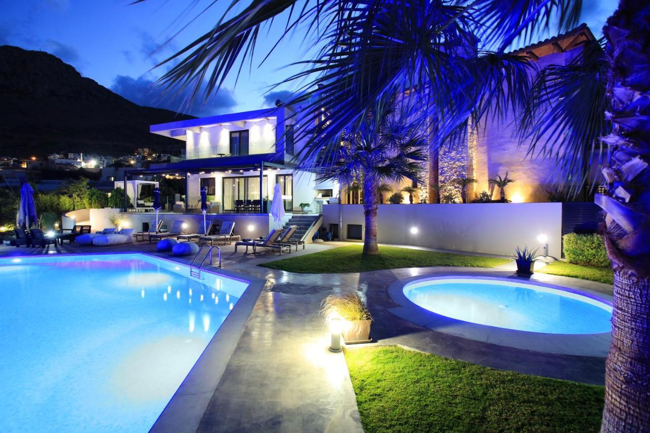 Orama Luxury Villa 4 Bedrooms With Private Pool Hersonissos  Ngoại thất bức ảnh