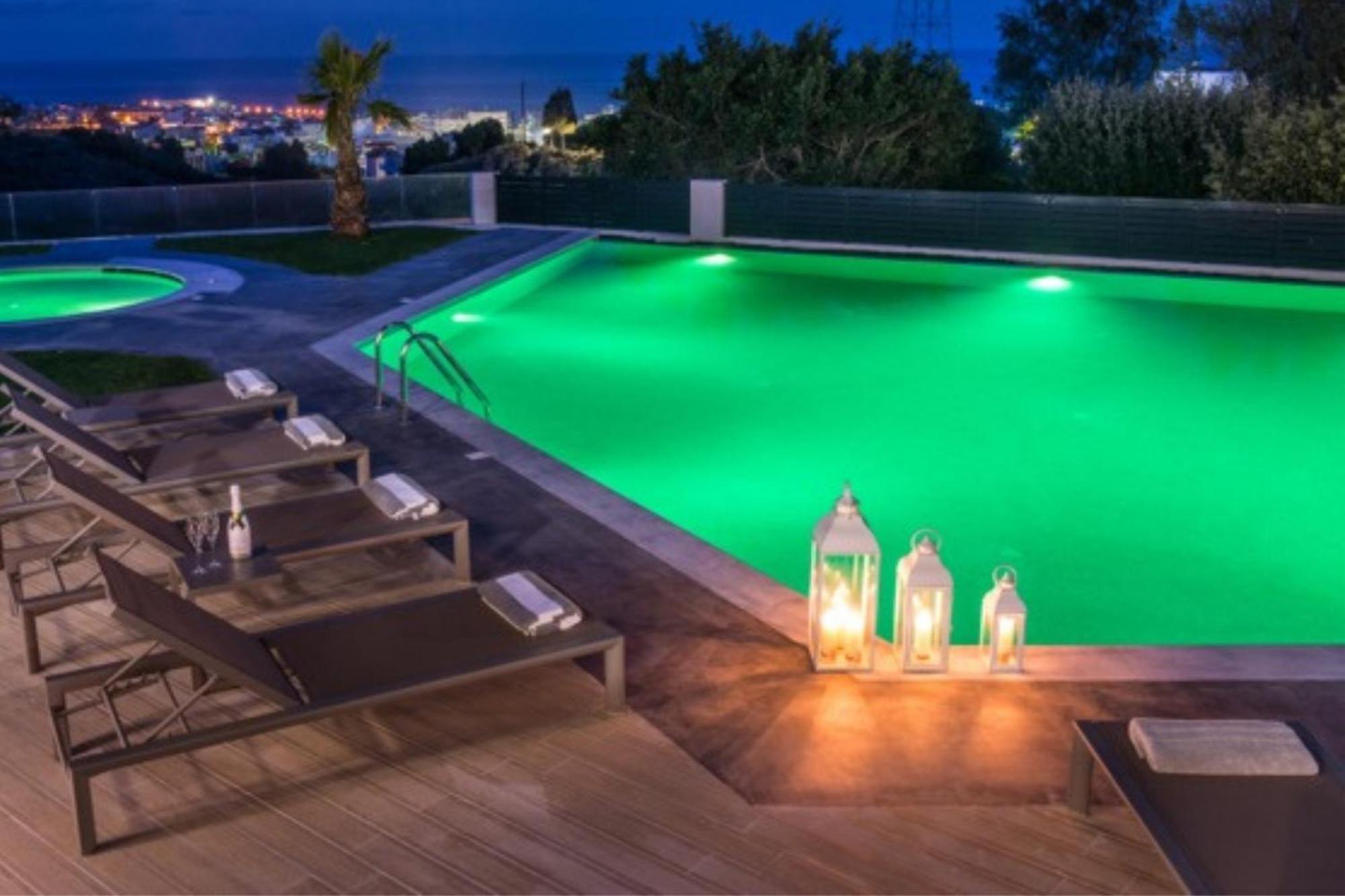Orama Luxury Villa 4 Bedrooms With Private Pool Hersonissos  Ngoại thất bức ảnh