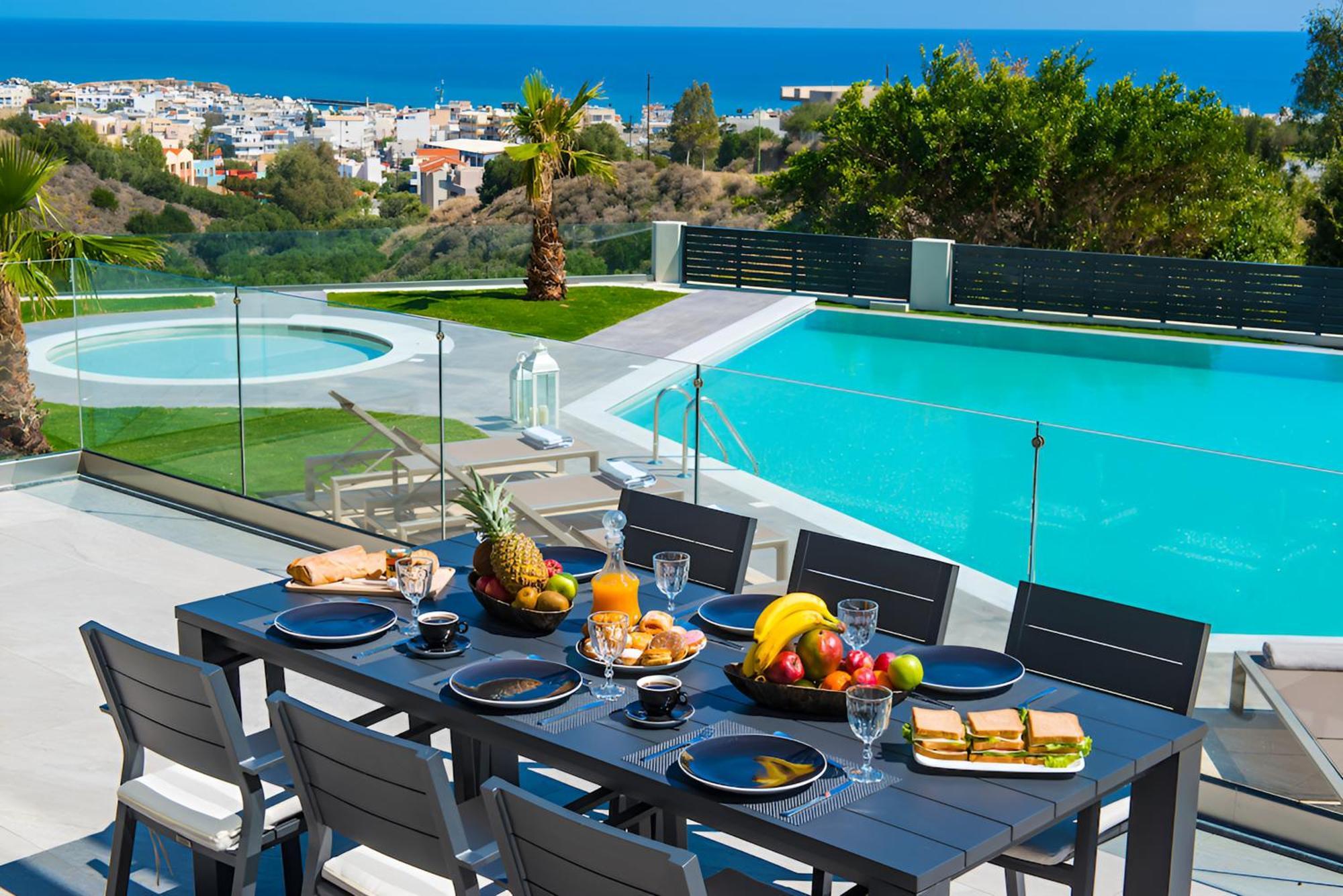 Orama Luxury Villa 4 Bedrooms With Private Pool Hersonissos  Ngoại thất bức ảnh