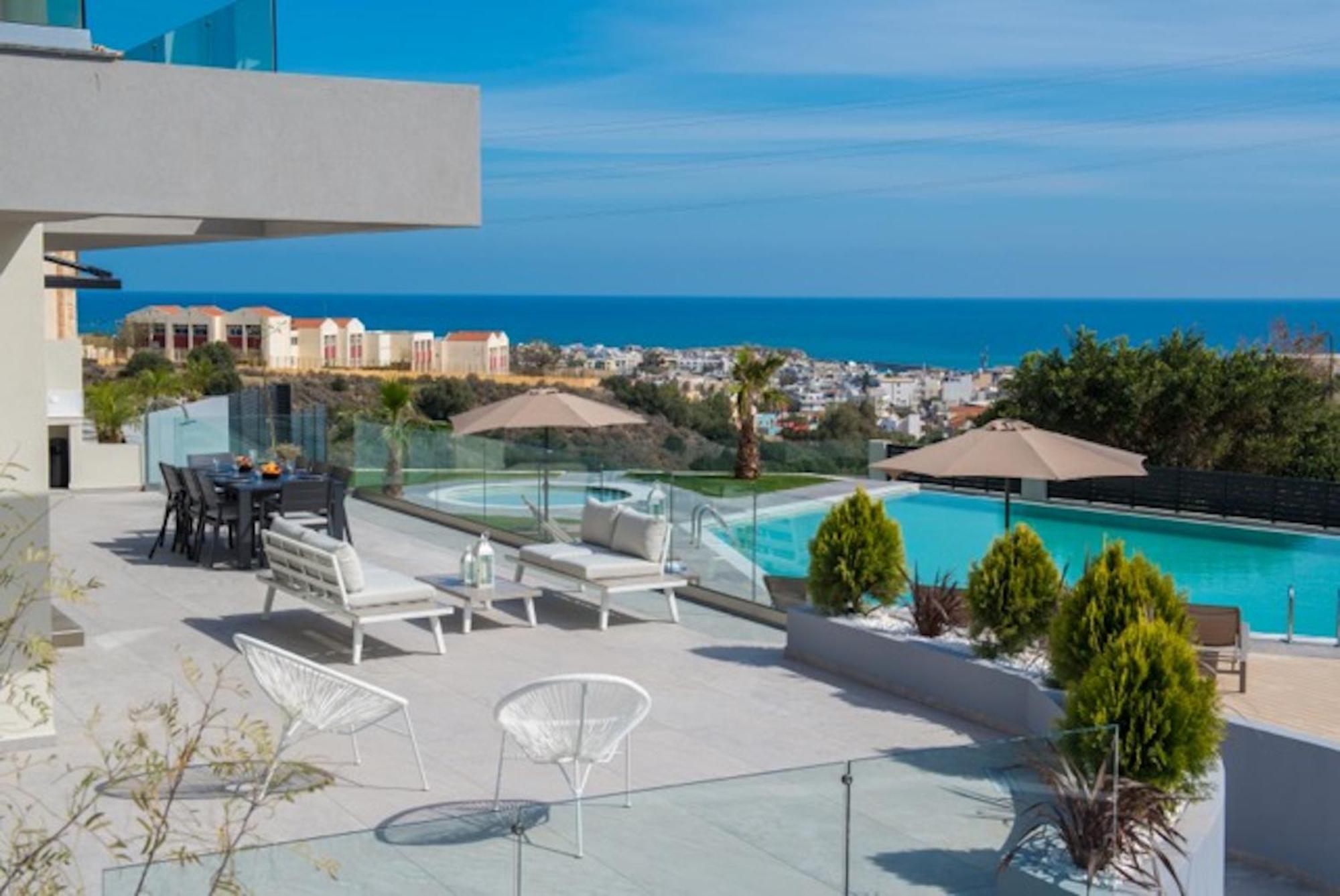 Orama Luxury Villa 4 Bedrooms With Private Pool Hersonissos  Ngoại thất bức ảnh