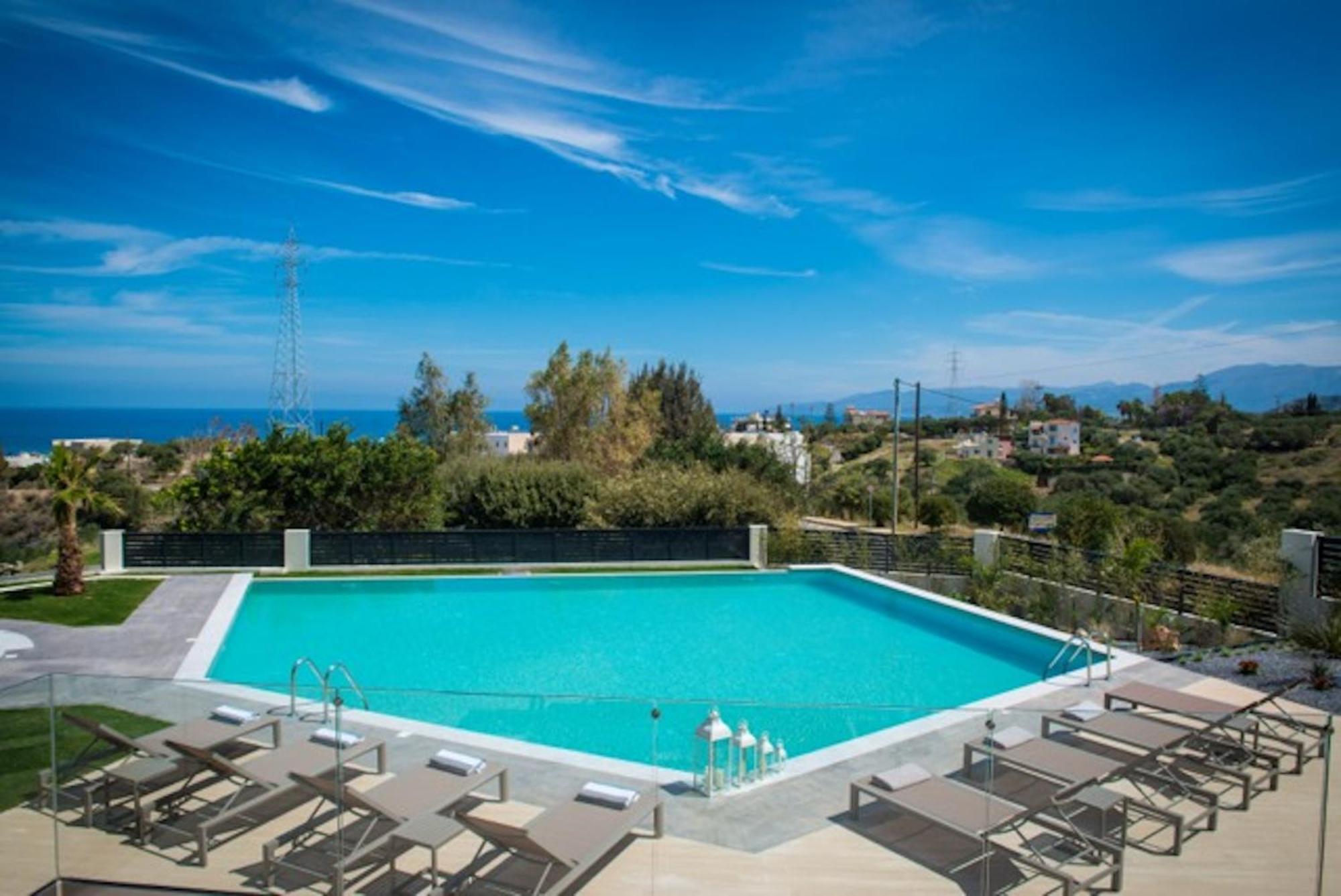 Orama Luxury Villa 4 Bedrooms With Private Pool Hersonissos  Ngoại thất bức ảnh